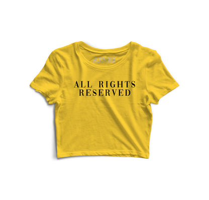 All Rights Reserved Woman Graphic Crop Top