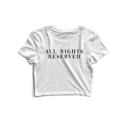 All Rights Reserved Woman Graphic Crop Top