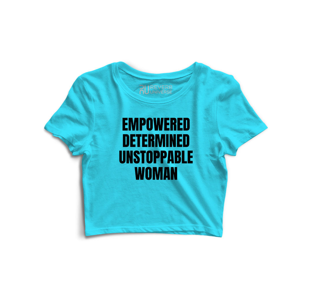 Empowered Determined Woman Graphic Crop Top