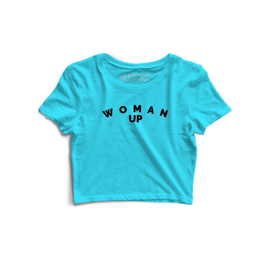 Woman Up Graphic Crop Top