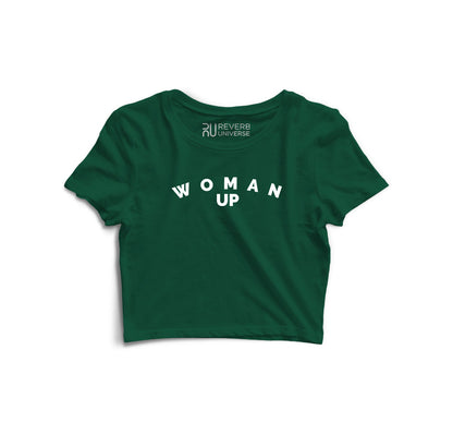 Woman Up Graphic Crop Top