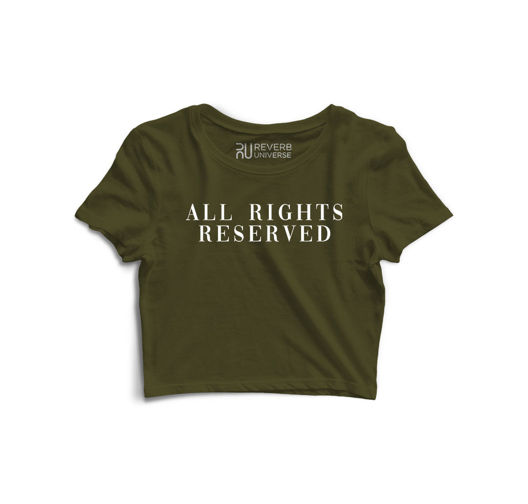 All Rights Reserved Woman Graphic Crop Top