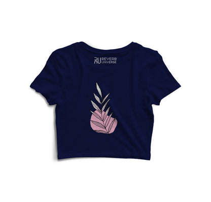 Leafs Out Of Pink Graphic Crop Top