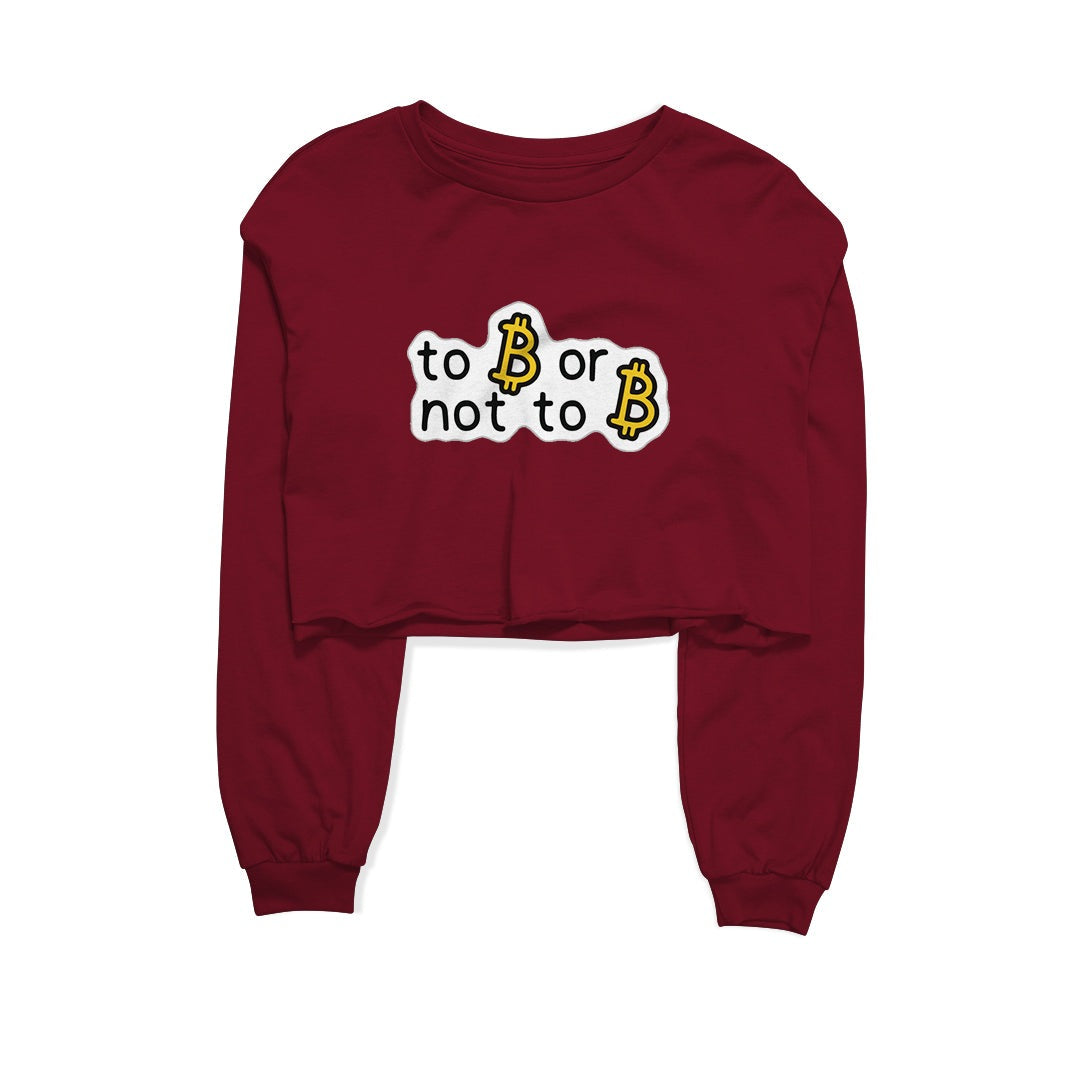 To B Or Not To B Graphic Cropped Sweatshirt