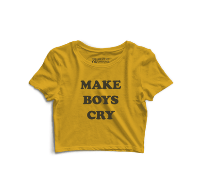 Make Boys Cry Graphic Crop Top V2