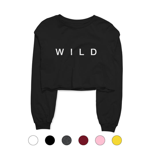 Wild Graphic Cropped Sweatshirt