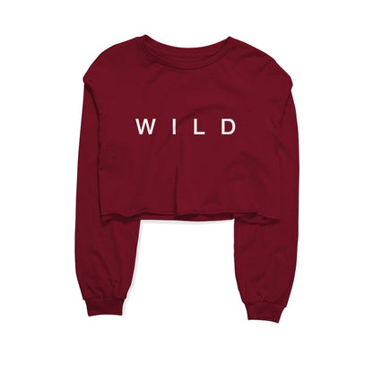 Wild Graphic Cropped Sweatshirt
