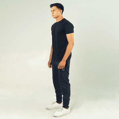 Navy Blue Tracksuit Half Sleeve Tee