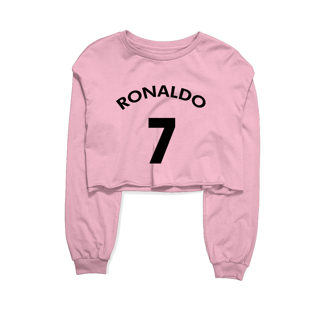 Ronaldo 7 Graphic Cropped Sweatshirt