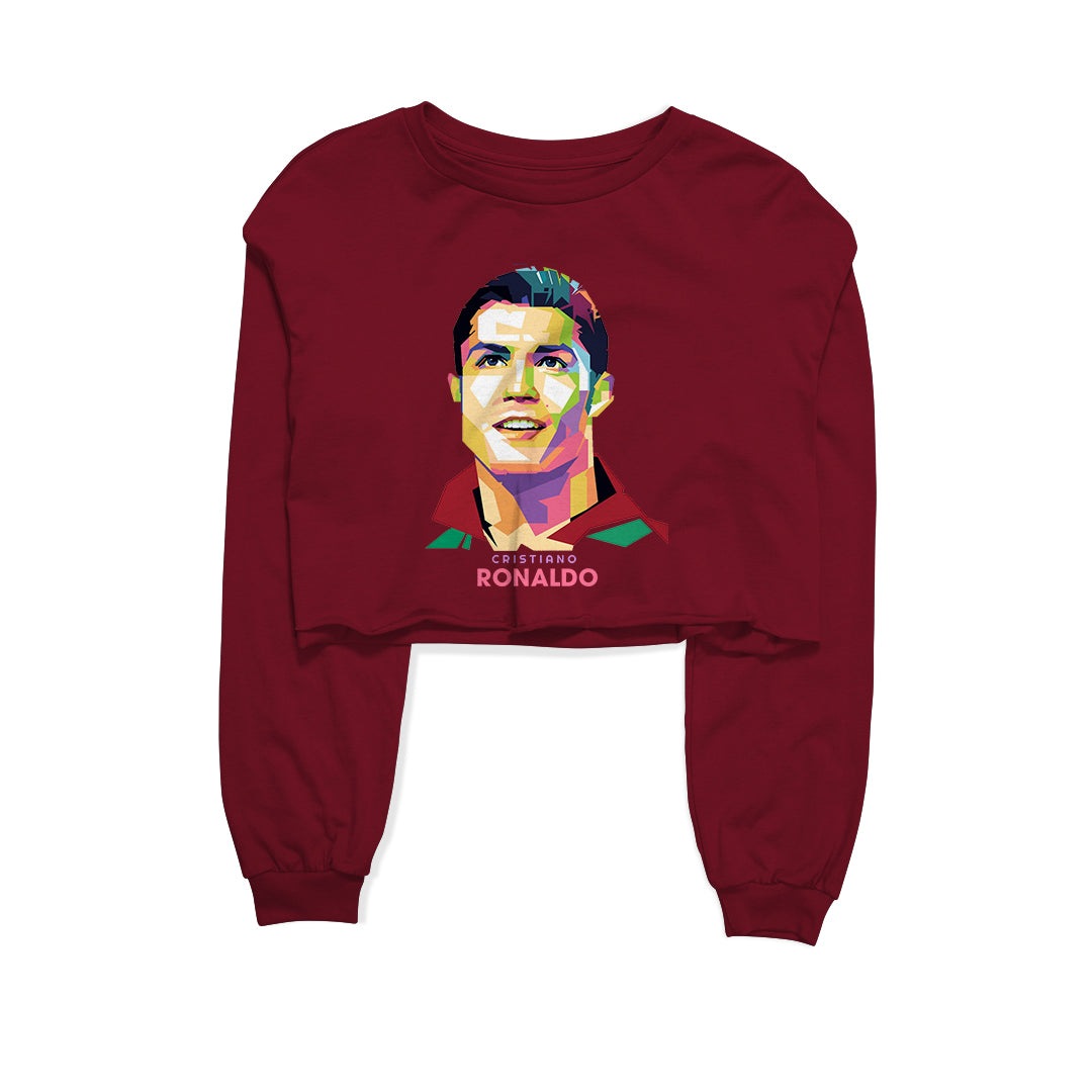 Cristiano Ronaldo Graphic Cropped Sweatshirt