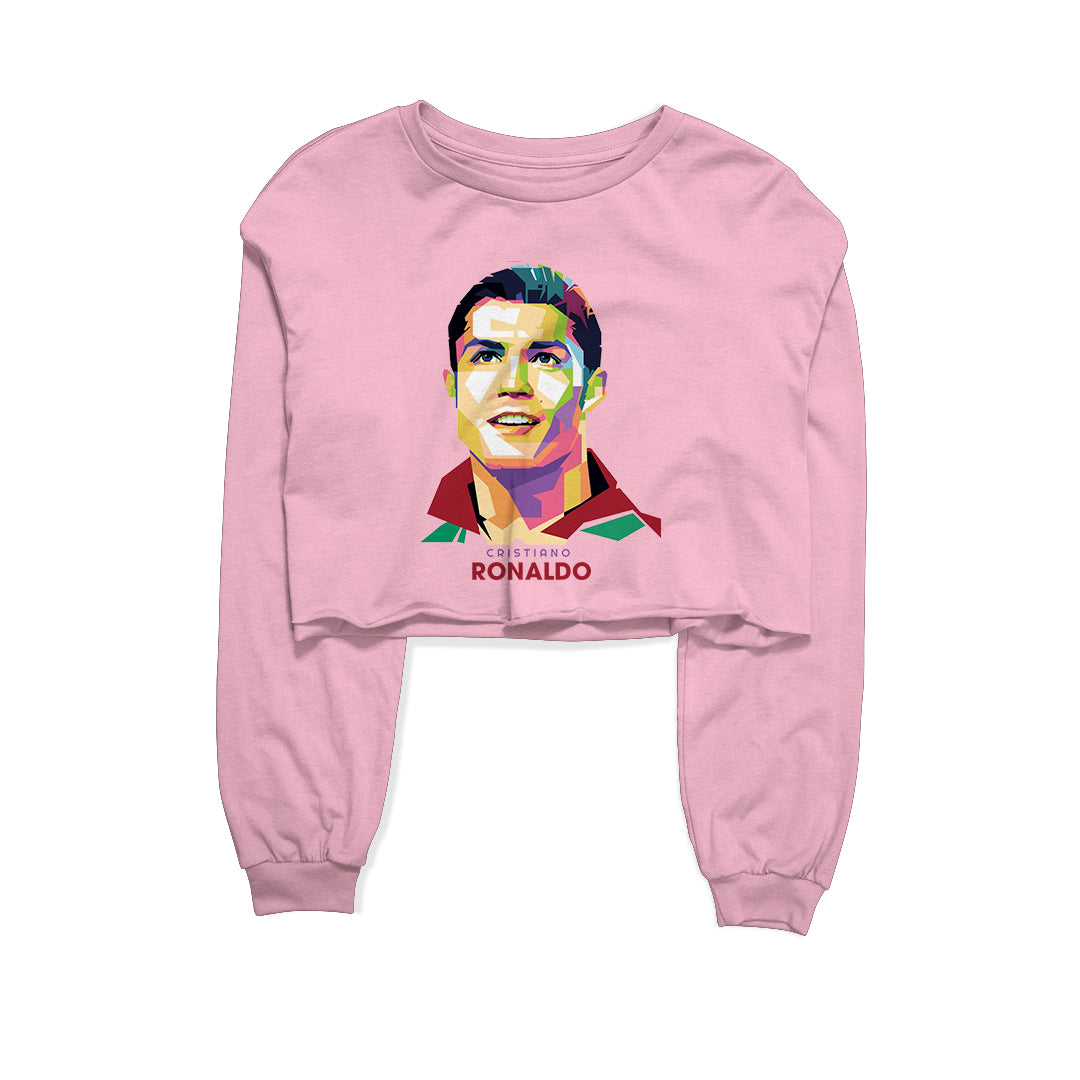 Cristiano Ronaldo Graphic Cropped Sweatshirt