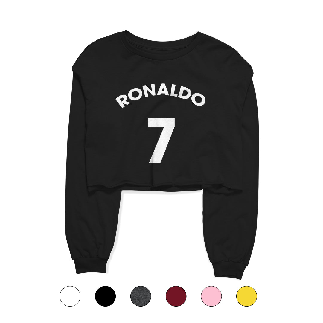 Ronaldo 7 Graphic Cropped Sweatshirt