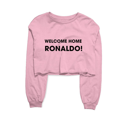 Welcome Home Ronaldo Graphic Cropped Sweatshirt