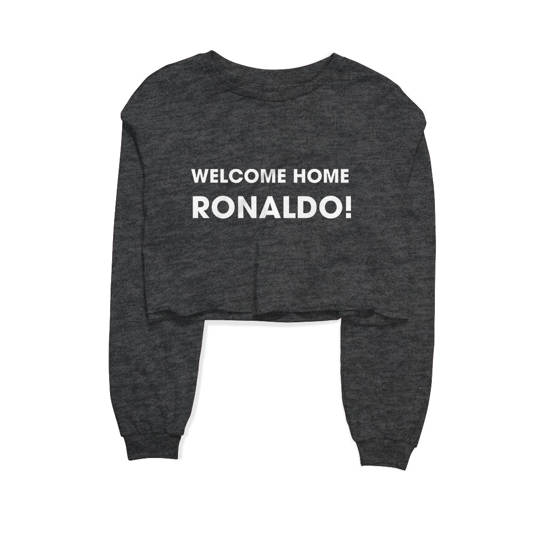 Welcome Home Ronaldo Graphic Cropped Sweatshirt