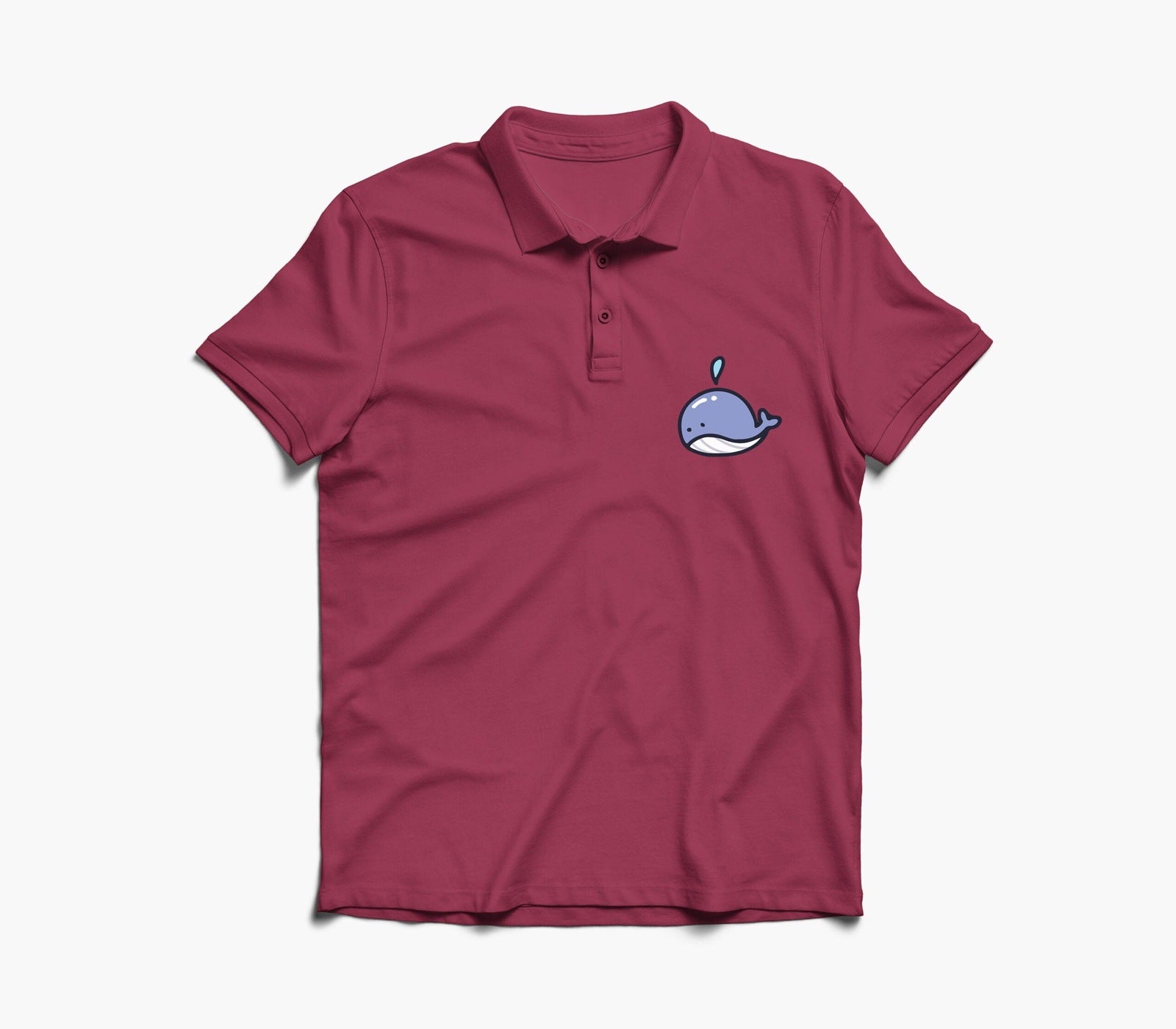 Blue Whale Graphic Polo Shirt