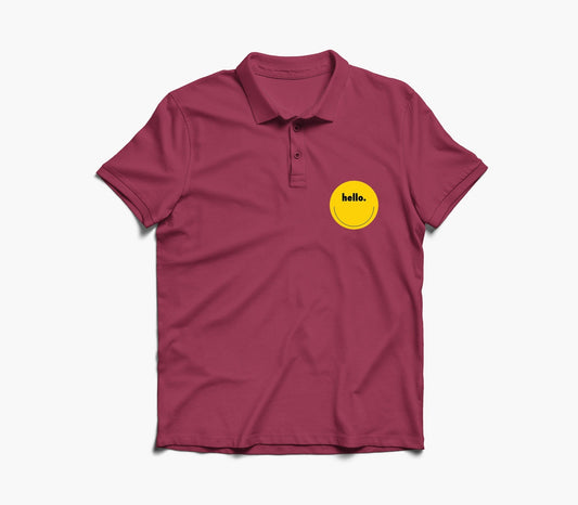 Hello Graphic Polo Shirt