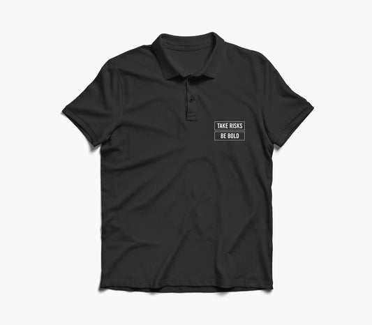 Take Risks Be Bold Graphic Polo Shirt