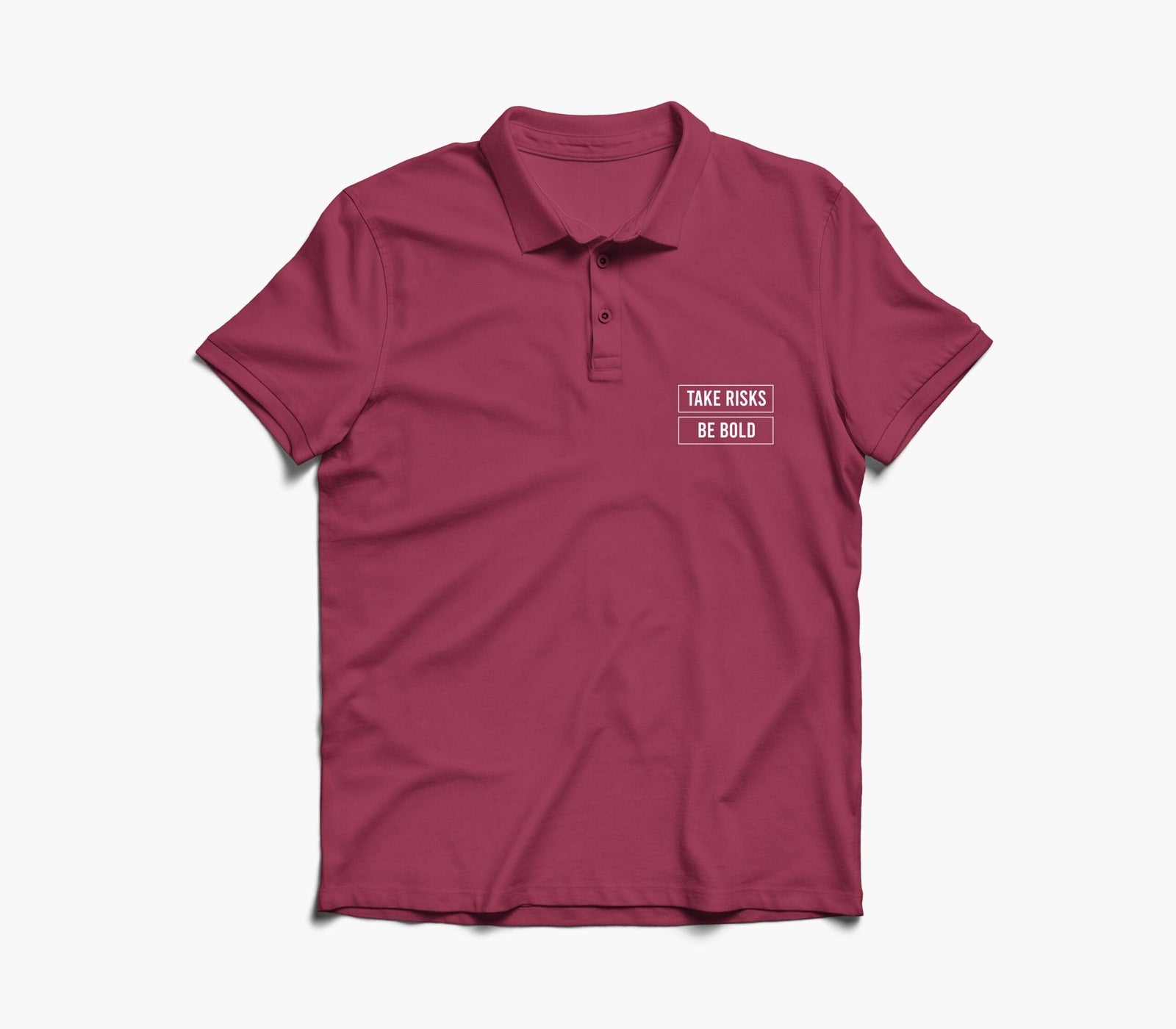 Take Risks Be Bold Graphic Polo Shirt