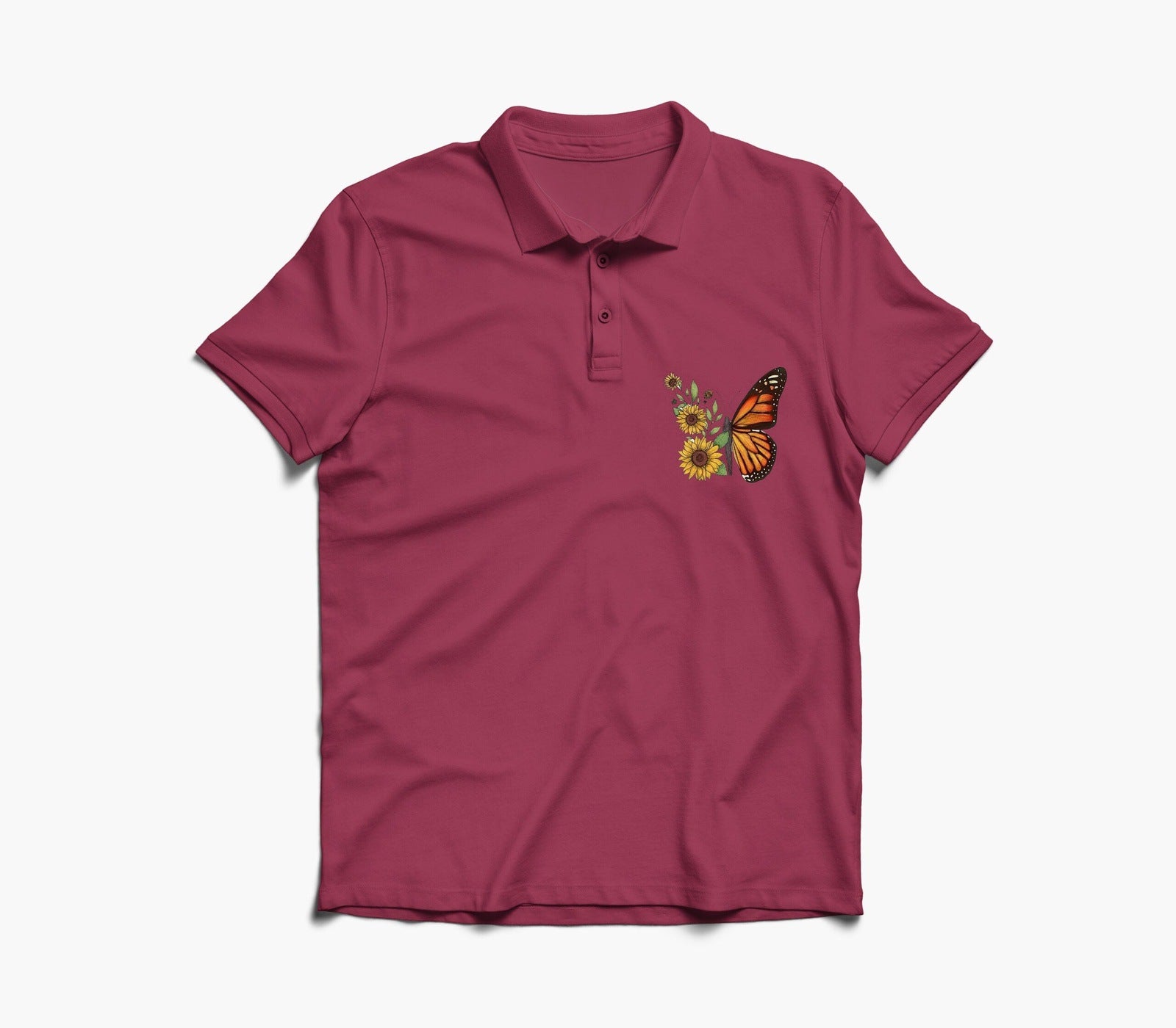 Butterfly Graphic Polo Shirt