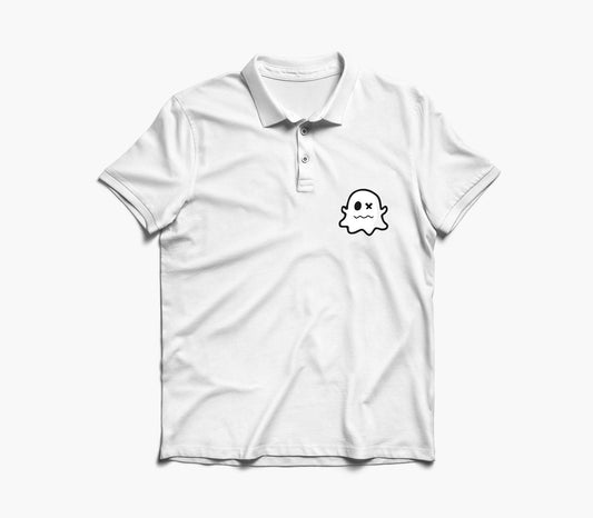 Ghost Emoji Graphic Polo Shirt