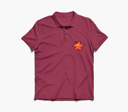 Autumn Leaf Graphic Polo Shirt