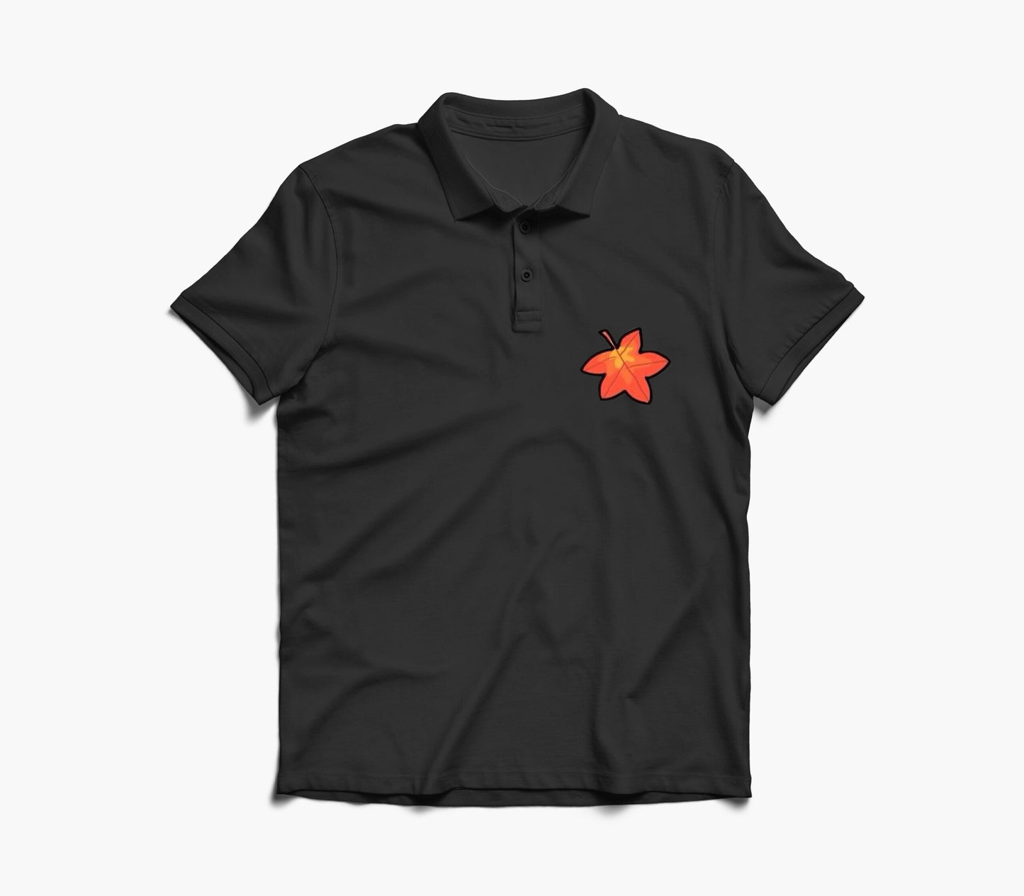 Autumn Leaf Graphic Polo Shirt