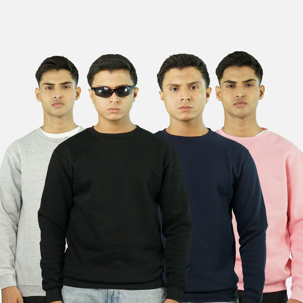 Pack of 4 Men Basic Sweatshirts