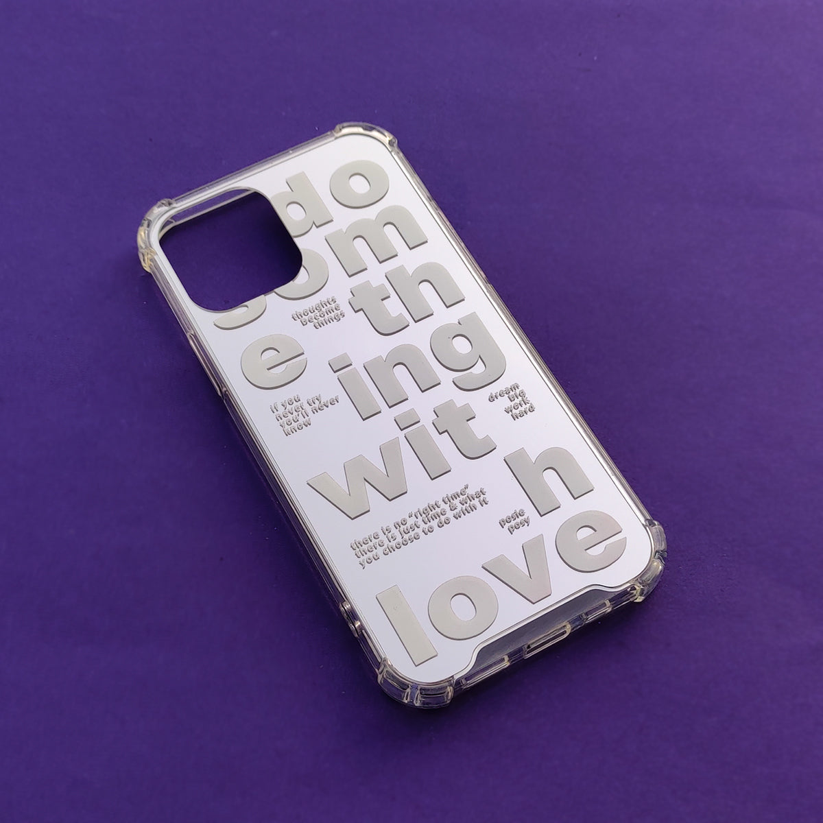 Do Something With Love - White iPhone Cover