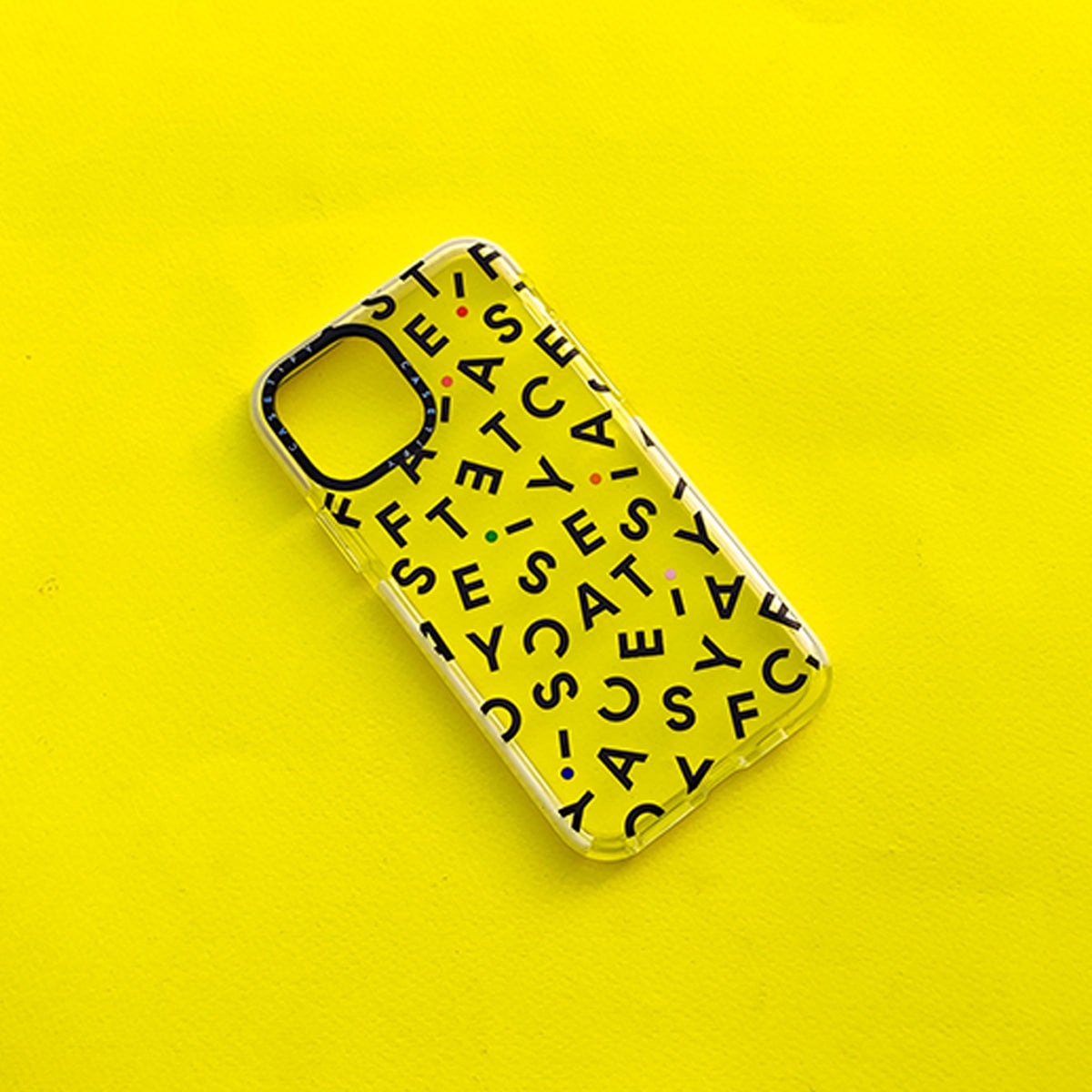 Letter Pattern - Yellow iPhone Cover
