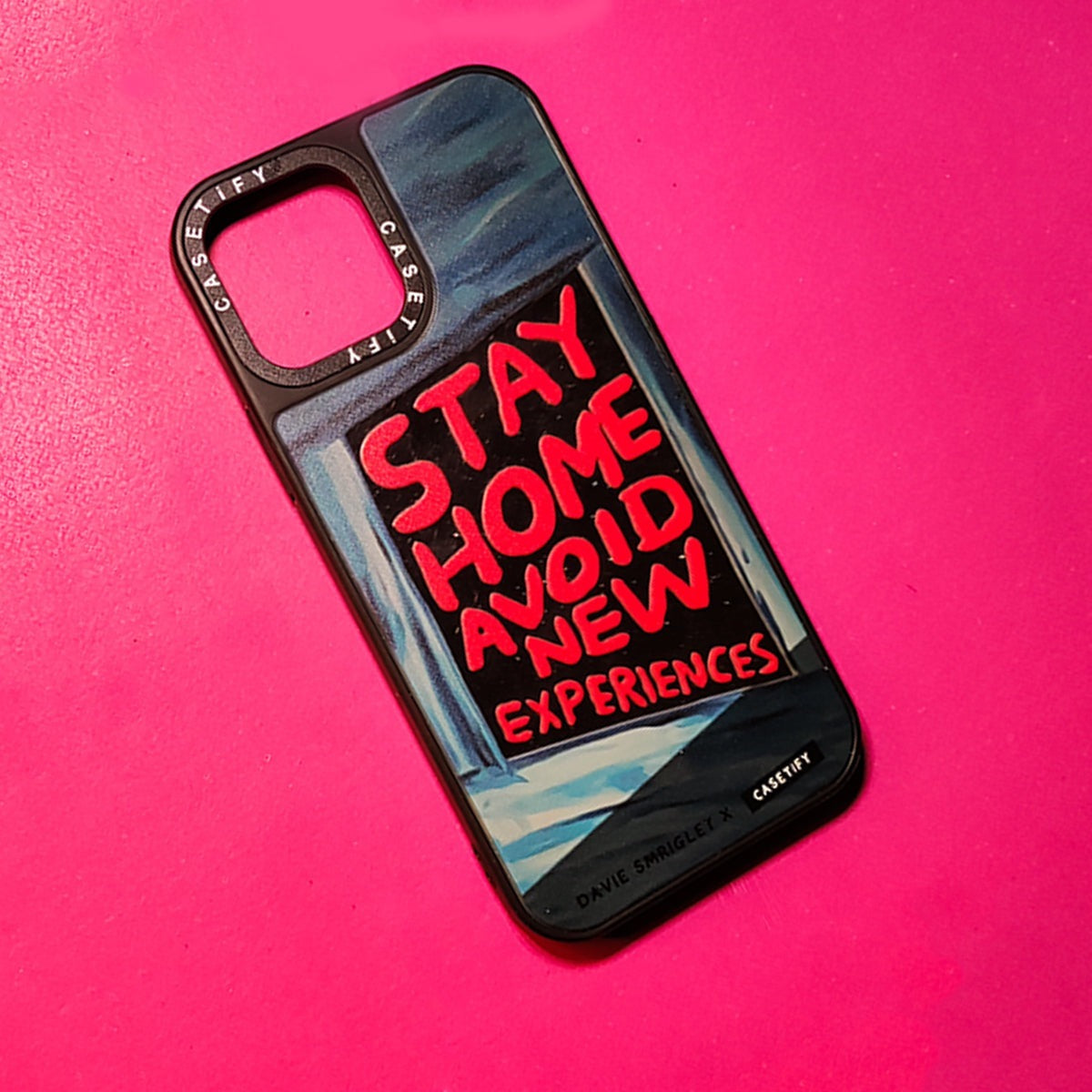 Stay Home - Black iPhone Cover