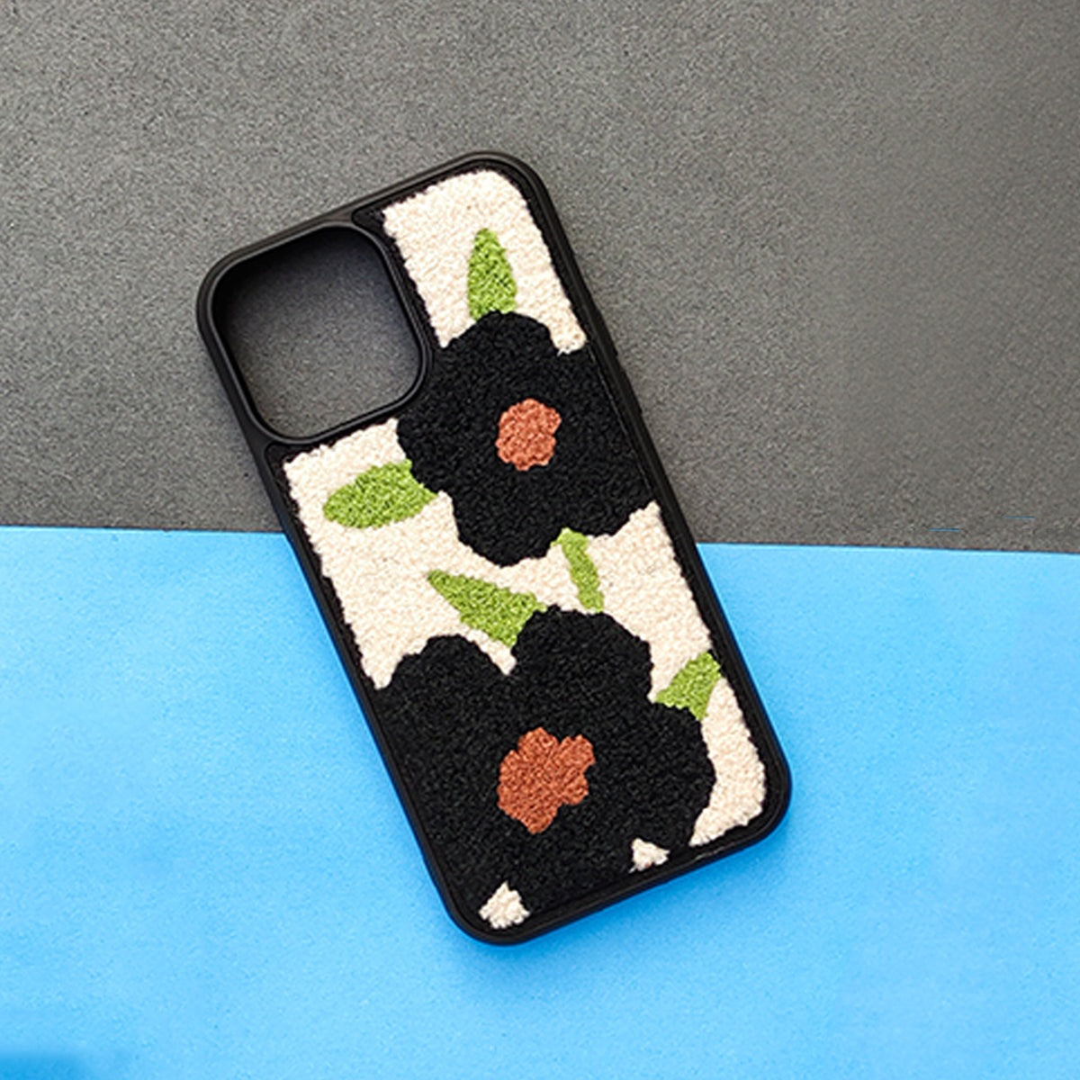 Flower Embroidered iPhone Cover