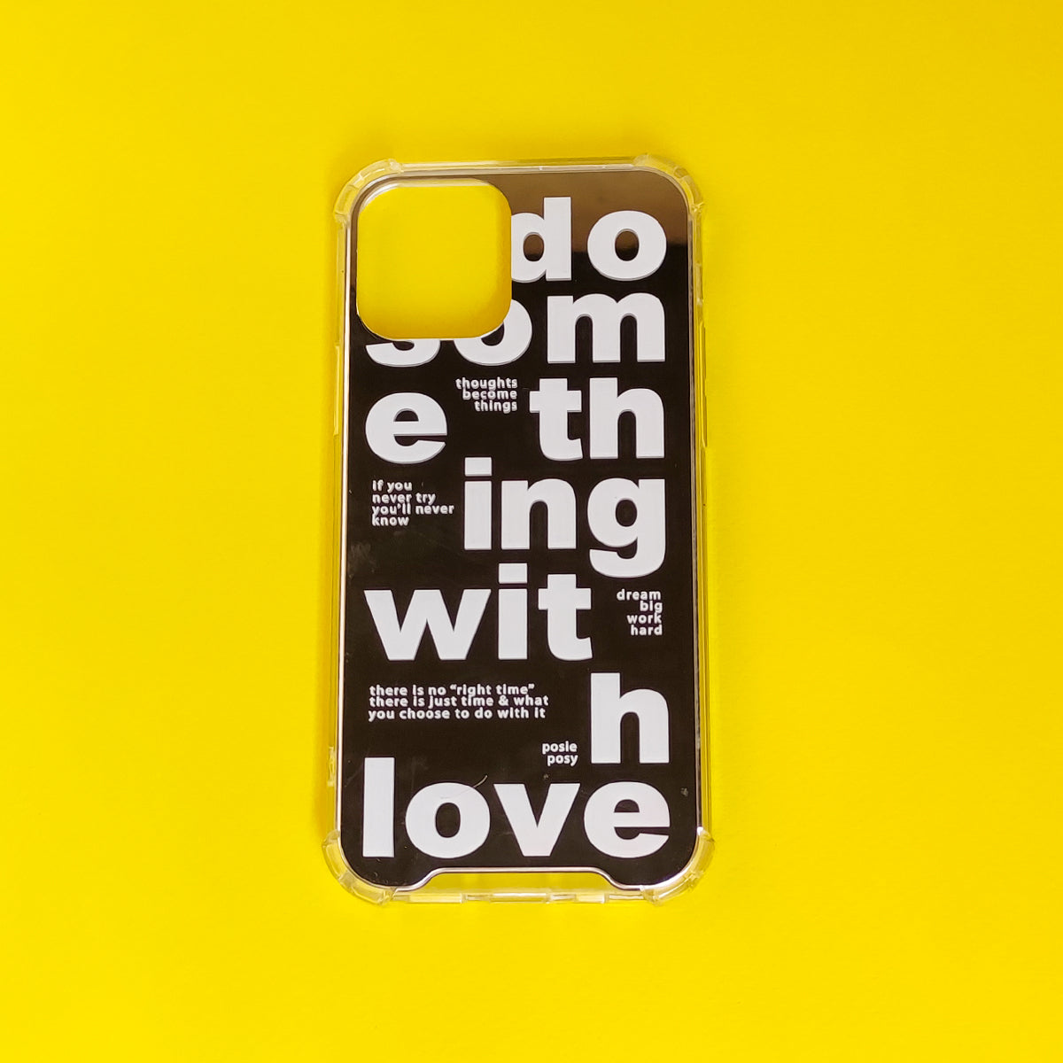 Do Something With Love - Black iPhone Cover
