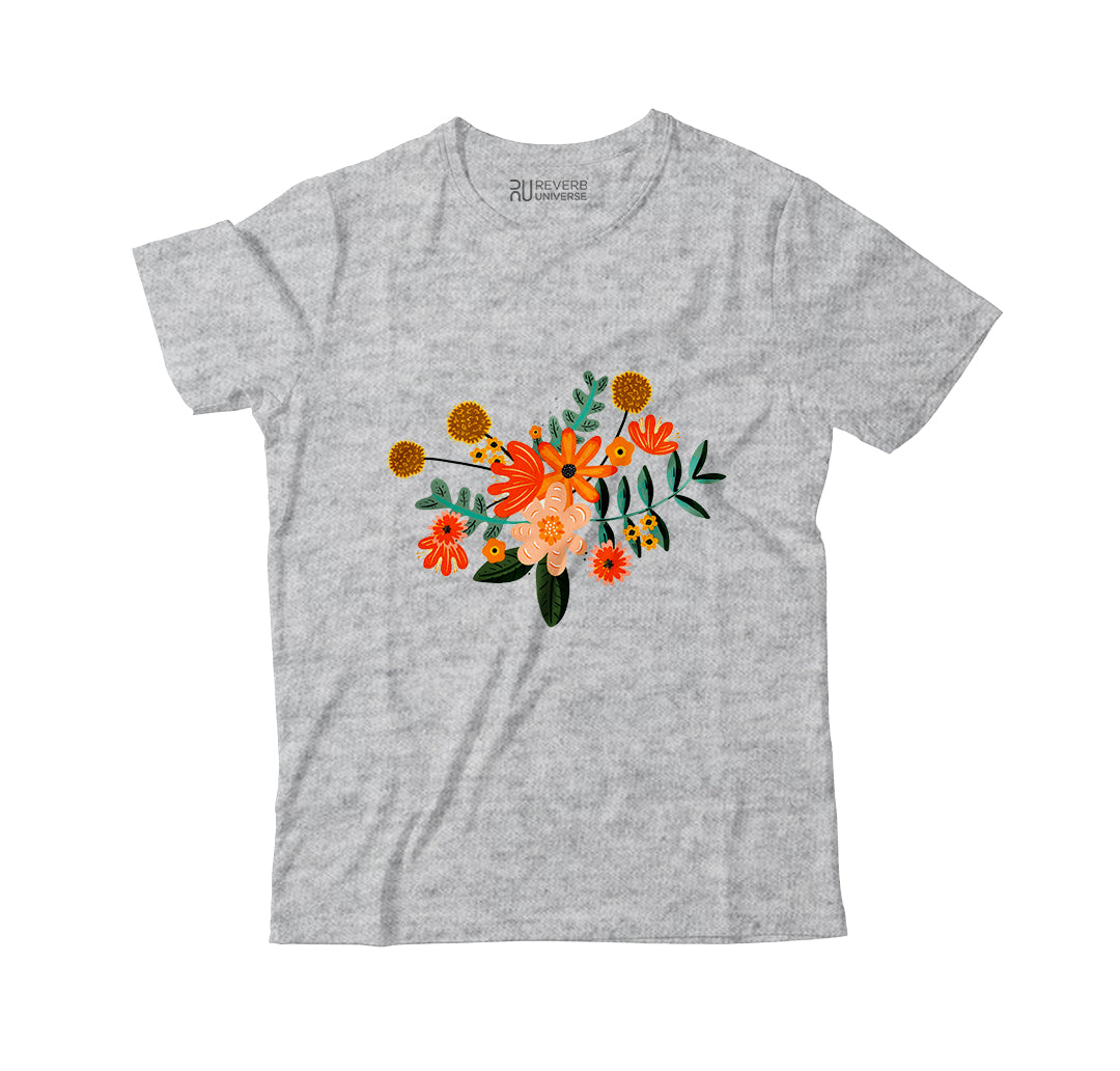 Orange Flowers -1 Graphic Tee