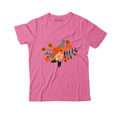Orange Flowers -1 Graphic Tee